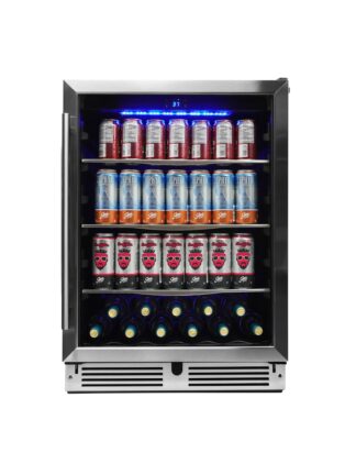 24″ Under Counter Beverage Center in Stainless Steel