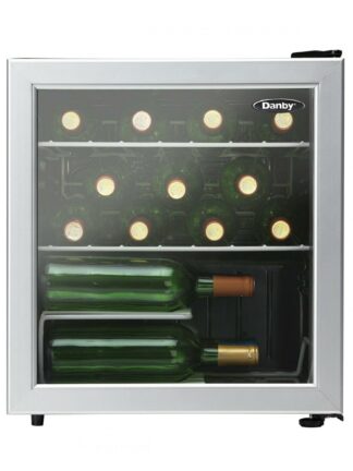 17 Bottle Free-Standing Wine Cooler in Platinum